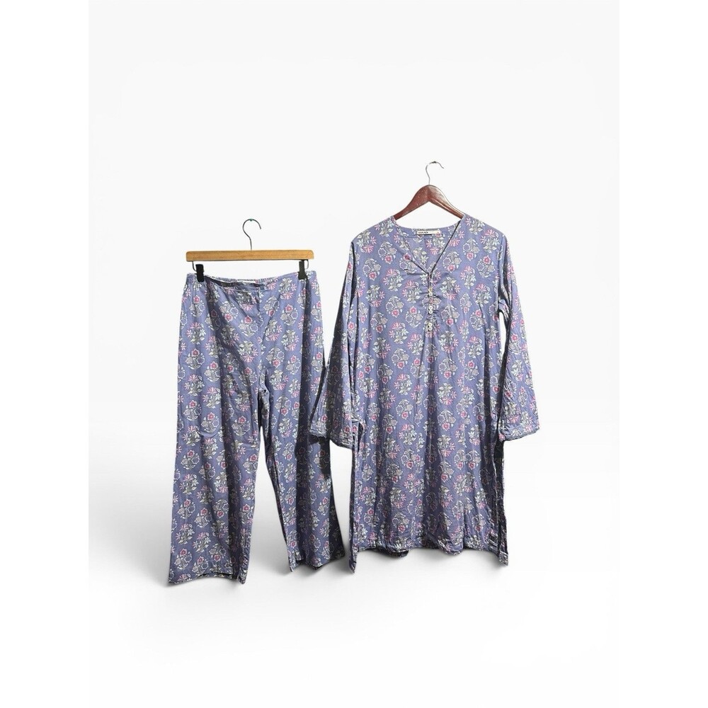 Khaadi 2 Piece Set Wrap Women’s 14 Shirt & Pants 100% Cotton Loungewear